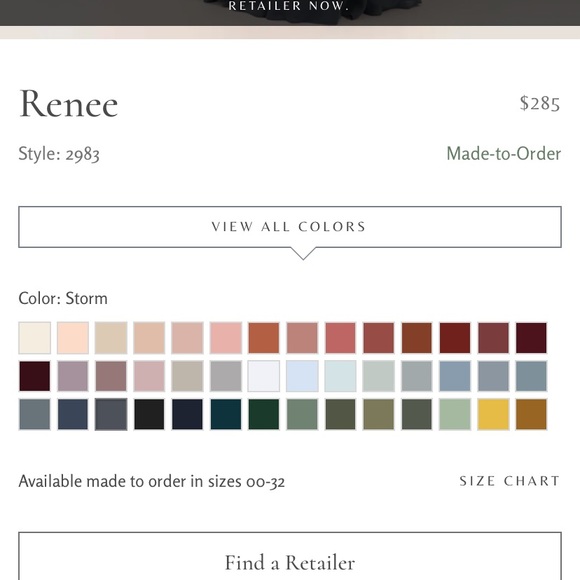 Jenny Yoo Renee Dress, Storm, Size 0 - Picture 8 of 10